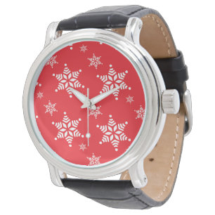 Snowflake Pattern, White Snowflakes, Snow, Red Watch