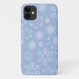 Snowflake Pattern, White Snowflakes, Snow, Winter Case-Mate iPhone Case