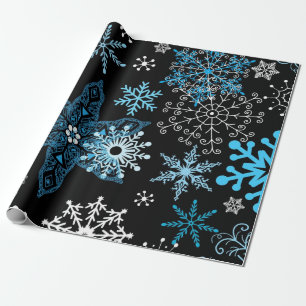 Snowflake pattern	 wrapping paper