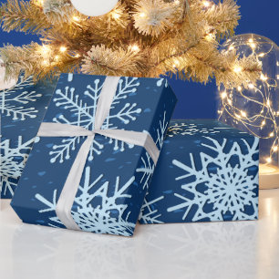Snowflake pattern wrapping paper