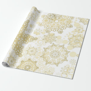 Snowflake pattern wrapping paper