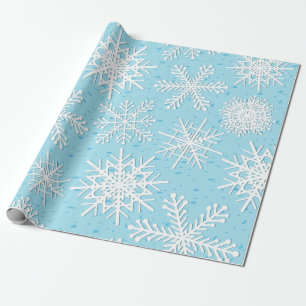 Snowflake pattern wrapping paper