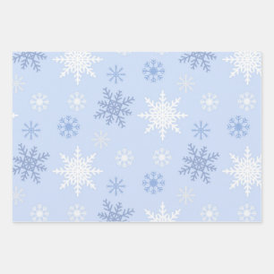 Snowflake pattern	 wrapping paper sheet