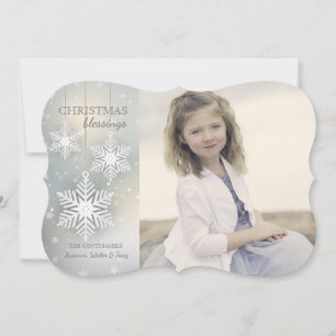 Snowflake Pendent Photo Holiday Card