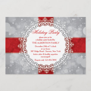 Snowflake Perfection Holiday Party Invitation