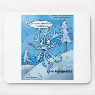 Snowflake Philosophers Funny Gifts Tees Cards Etc Mouse Pad