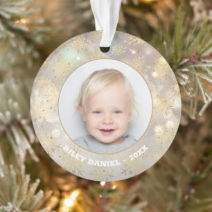 Snowflake Photo Acrylic Ornament