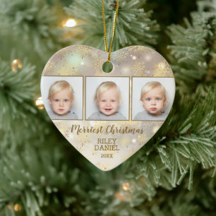 Snowflake Photo Ceramic Tree Decoration
