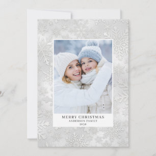 Snowflake Photo Christmas Holiday Card