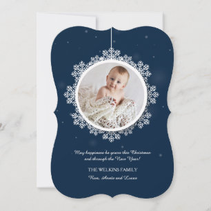 Snowflake Photo Holiday Card