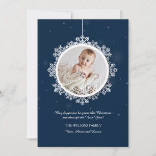 Snowflake Photo Holiday Card