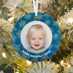 Snowflake Photo Metal Tree Decoration