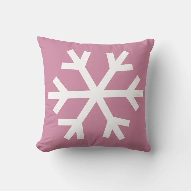 Snowflake pillow - pink (Front)