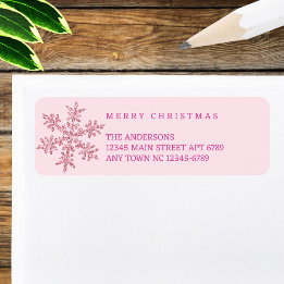Snowflake Pink Glam Informal Casual Christmas