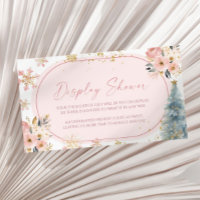 Snowflake Pink Winter Baby Shower Display Shower