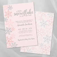 Snowflake Pink Winter Baby Shower