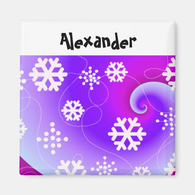 Snowflake Place Holder Magnet (Front)