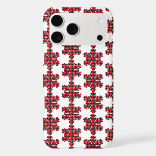 Snowflake Plaid Red Black Buffalo iPhone Case