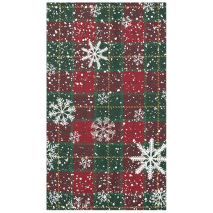 Snowflake plaid tablecloth
