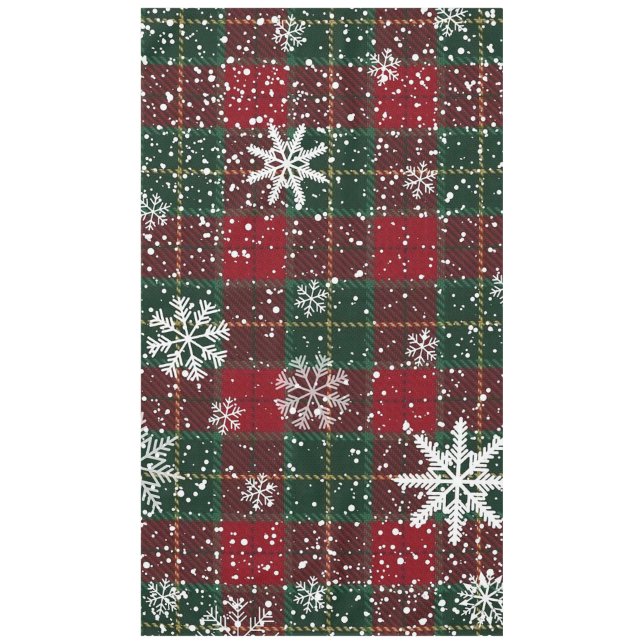 Snowflake plaid tablecloth (Front)