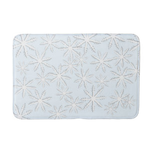 Snowflake Print Bath Mat
