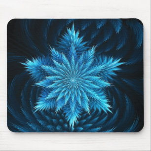 Snowflake Puff Mouse Pad