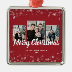 Snowflake Red Ornaments