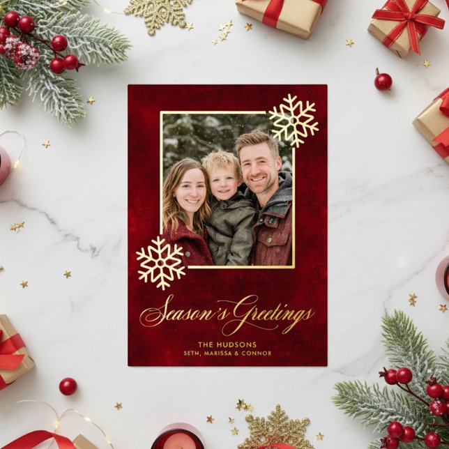 Snowflake Red Velvet Photo Seasons Greetings (Creator Uploaded)