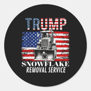 Snowflake Removal Service Funny Donald Trump 2024  Classic Round Sticker