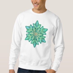 SNOWFLAKE-Retro Vintage Snowflake, Winter Sports Sweatshirt