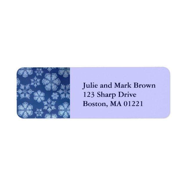 Snowflake Return Address Label (Front)