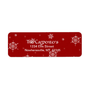 Snowflake Return Address Lables