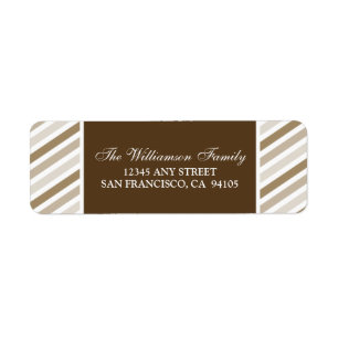 Snowflake Ribbon Holiday Address Labels (taupe)