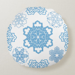 Snowflake Round Cushion