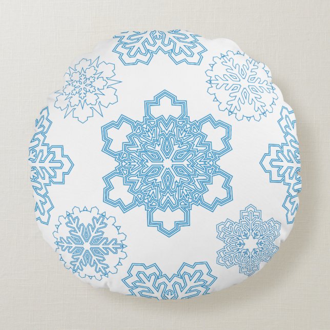 Snowflake Round Cushion (Front)