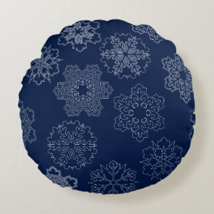 Snowflake Round Cushion