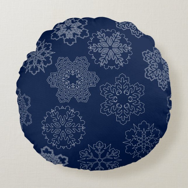 Snowflake Round Cushion (Front)