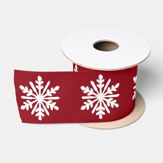 Snowflake Satin Ribbon (Spool)