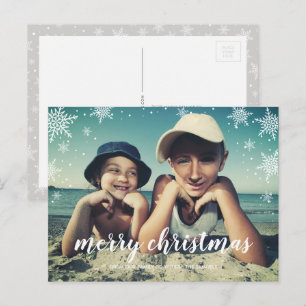 Snowflake Season Christmas Holiday Photo Postcard