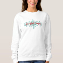 Snowflake Season Winter Script Teal Christmas