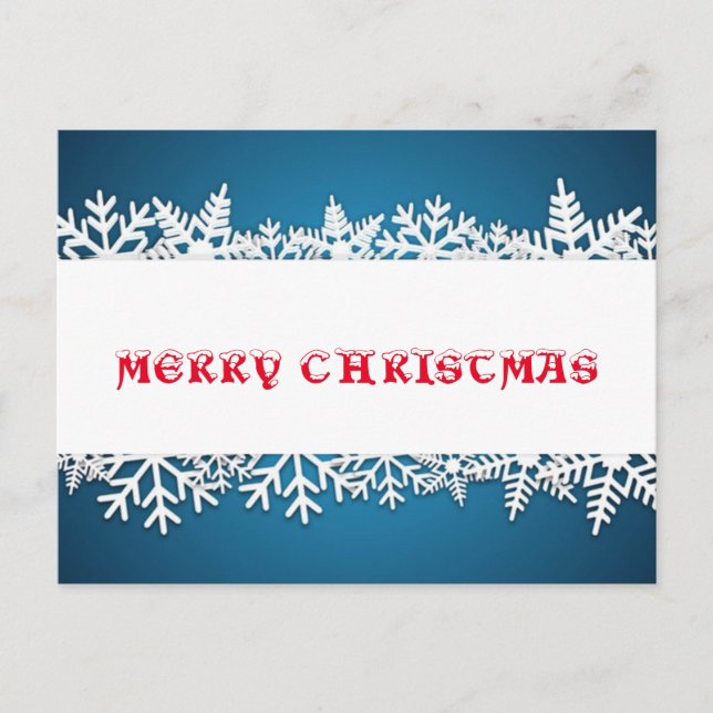 Snowflake Serenade Holiday Postcard (Front)