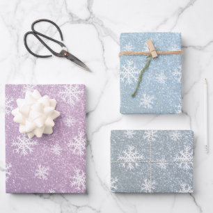 Snowflake Set of 3 Wrapping Paper Sheet
