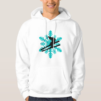 snowflake skiing hoodie