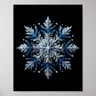 Snowflake Snow Merry Christmas Xmas Family Pajamas Poster