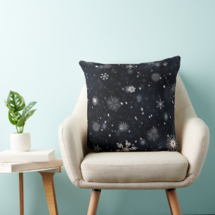 Snowflake Snow Winter Cold Throw Pillow