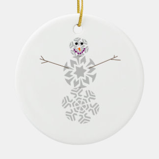 Snowflake Snowman Ornament