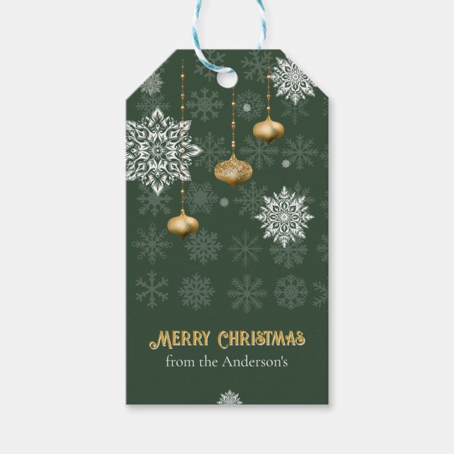 Snowflake Sparkle Gift Tag (Front)