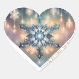 Snowflake Spirit Heart Sticker