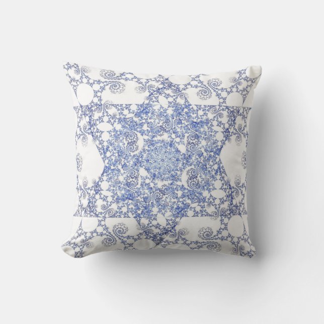 Snowflake Star of David Pillow (Front)