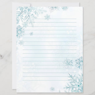 Snowflake stationery, wintery stationery
